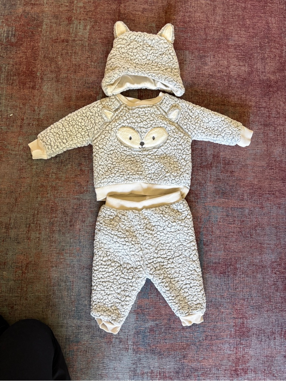 3 month grey size fox costume